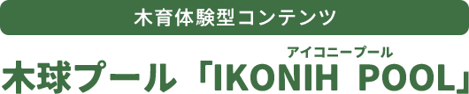 木育体験型コンテンツ 木球プール「IKONIH POOL」